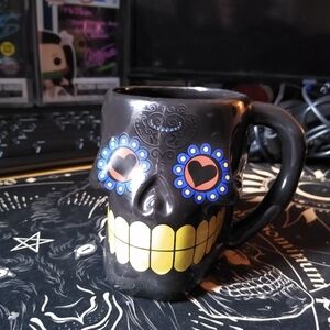 Sugar skull coffee cup